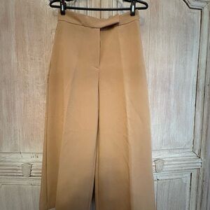 Zara Cropped Wide Beige Pants